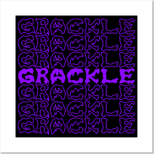 Grackle Repeating Text Posters and Art